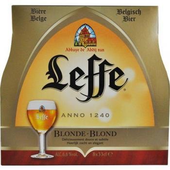 Leffe Blond 8 × 0,33 l – Belgische Brauerei, Klosterbier, Topfermentation