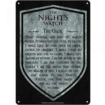 Game Of Thrones A5 The Night's Watch Metal Plaque