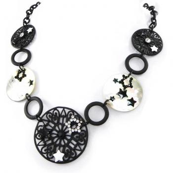 Collier Carmen en Noir et Blanc