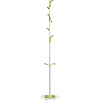 Portemanteau Palms Fût Blanc 6 Crochets Vert