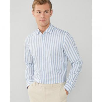 Camisa slim fit Hackett con rayas azul claro