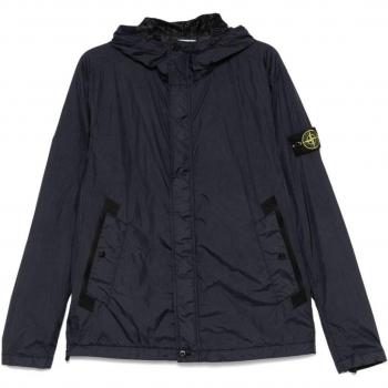 Men’s Stone Island Blue Hooded Windbreaker – Size M