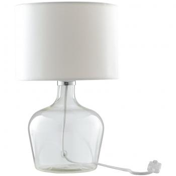 Lampada da tavolo HENDRIX in vetro con paralume e cavo in tessuto
