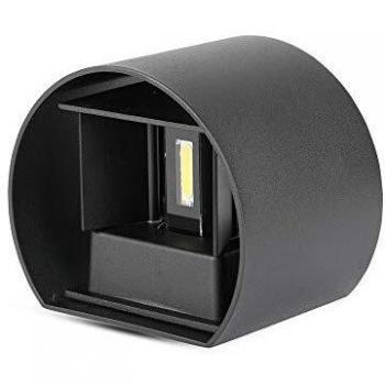 V-TAC 6W Runde Wandleuchte schwarz 4000K