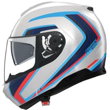 N100-6 RADIANTE 358 Casco Moto Modulabile – Colore Blu e Rosso Lucido (L)