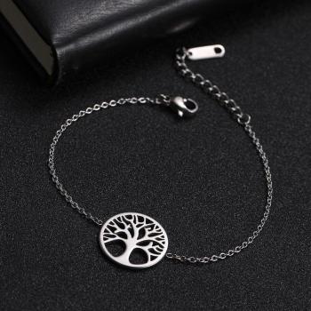 Adjustable Stainless Steel Charm Bracelet for Women