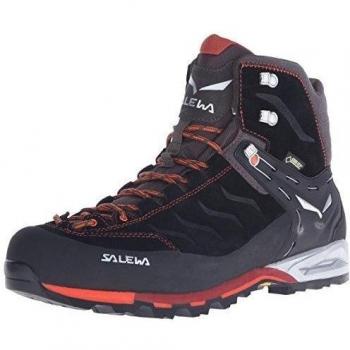Salewa Botas de senderismo MS Mountain Trainer Mid, Hombre, Negro/Rojo, 44.5 EU