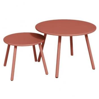 Tables gigognes en métal pour terrasse