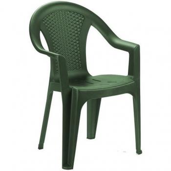 Outdoor Stuhl Mojawo – Stapelbarer Rattan‑Look Grün