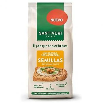 Pan integral tostado con semillas de lino Santiveri (200 g)
