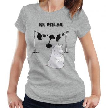 Cloud City 7 Womens Polar Bear Shirt in Heather Grey