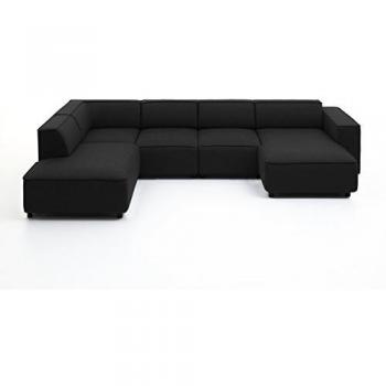 ATLANTIC home collection Wohnlandschaft Bulky U-Form, grau (anthrazit), XXL Sitzfläche, U-Form
