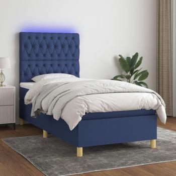 Sommière tapissée LED bleu, 80×200 cm – NuitBleue