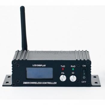 Transmisor DMX512 Inalámbrico 2.4 GHz XLR con Repetidor y Pantalla LCD