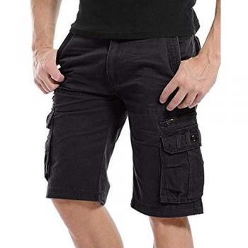 Shorts Urbains Kuson Homme – Poche Cargo, Noir, FR 42