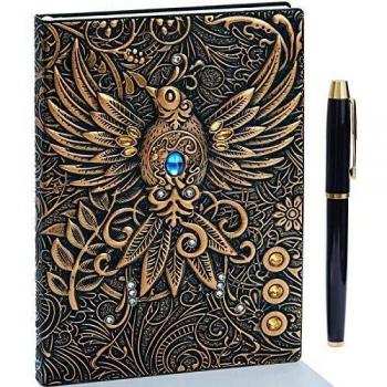 Carnet de Croquis en Cuir Or