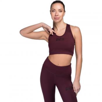 Lonsdale Kembley Ladies Sports Bra Oxblood / Black
