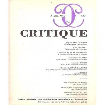 Revue Critique, numéro 527