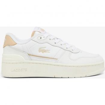 Lacoste chaussures T-Clip Platform blanc orange clair femme
