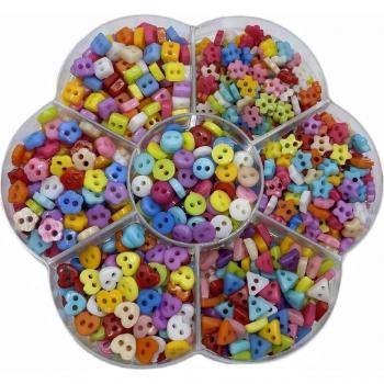 Boutons miniatures pour vêtements de poupée, 350 pièces, couleur bonbon