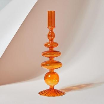 Bougeoirs en verre décoratifs