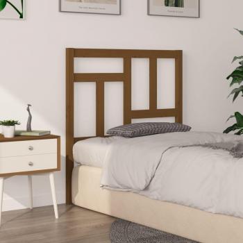 Solid Wood Pine Bed Headboard Honey Brown 80.5x4x100 cm