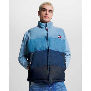 Tommy Jeans Dunkelblaue Steppweste für Herren, Größe L, Regular Fit