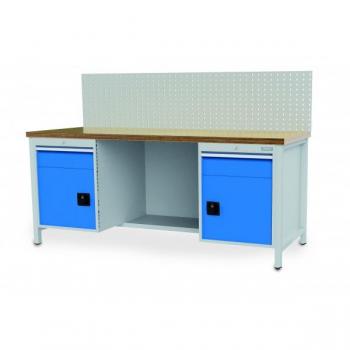 Table de travail à caisson Bedrunka Hirth R18‑24, 2 tiroirs, 2000 mm × 750 mm × 959 mm