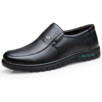 Chaussures plates en cuir décontractées Mazefeng pour hommes
