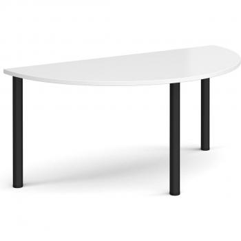 Rounded Conference Table with Radial Legs in Semicircular Shape