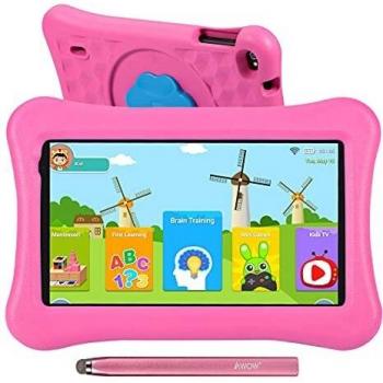 Tablet de 7 Pulgadas AWOW Infantil, Android 10 Go Quad Core con iWawa Preinstalado, Dual Cámara,