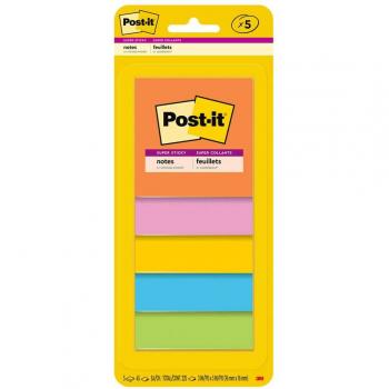 5‑Piece Post‑It Super Sticky Square Pack (2.99 × 2.99 in)