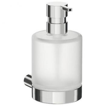 Savonnerie murale Inda Mito, distributeur chrome poli et verre dépoli