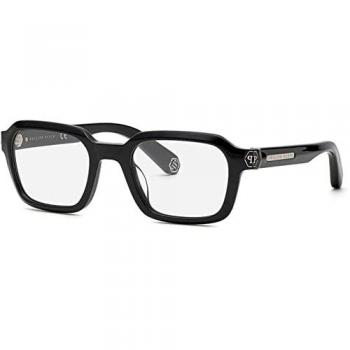Philipp Plein VPP083M Blue‑Light Blocked Eyeglasses – Black, Size 52 (Frame Only)