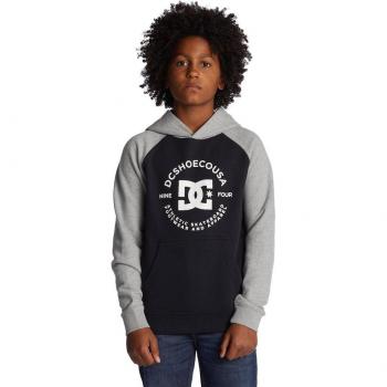 DC Shoes Felpa con Cappuccio Strappatella Nera/Grigia Heather 16 Anni