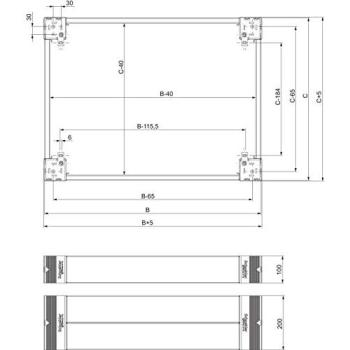 NSYSPF4100 100 mm Steel Front and Rear Cabinet Base Panel (Schneider)