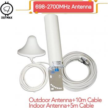 ZQTMAX Signal Booster Antenne 4G LTE Tri‑Bande (900/1800/2100 MHz) Amplificateur GSM/DCS avec Câble