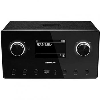 Medion Internet-Radio MD 87523 (Schwarz) mit DAB+/UKW, WLAN, Bluetooth, Multiroom und Spotify Connect