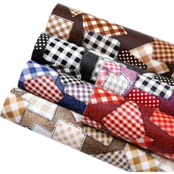 Juego de cuero sintético 6 piezas para pendientes 20x34 cm
