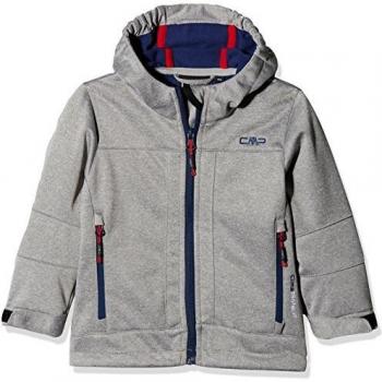 CMP Softshell para niño con capucha (3A00094M, Gris Mel/Inchiostro, 116)