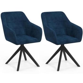 Sedie Rotanti Blu MADY + Poltrona Tavolo 2P