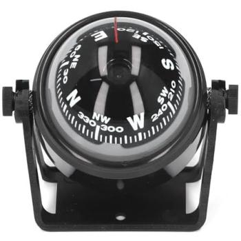 Brujula Digital para Barco con Soporte de Montaje – Akozon Mar Oceano Negro Electrónico Marina Vision Nocturna
