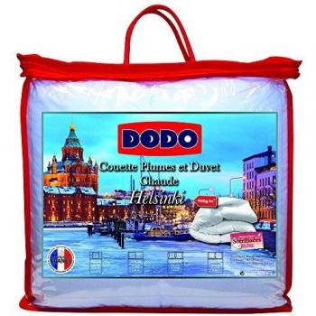 Dodo Helsinki 200×140 Piumino Singolo con Fodera in Percalle di Cotone – Colore Bianco