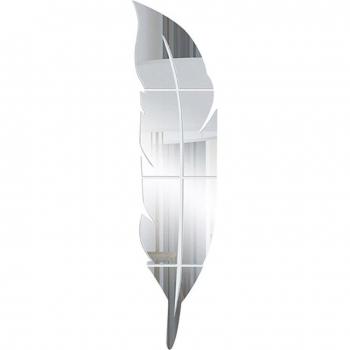 Removable Feather Mirror Stickers