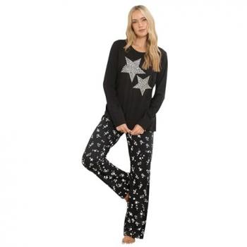 Ensemble Pyjama Long Tall Sally Large Pantalon Nuit Étoilée Noir