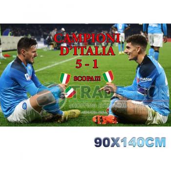 Bandiera Napoli 3 Scudetti Elmas Di Lorenzo 90x140cm