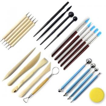 24-Piece Clay Modeling and Carving Tools