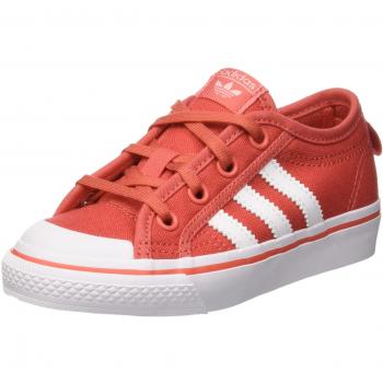 Adidas Kids' Nizza C Basketball Shoes, Red (trasca ftwwht CQ2257), Big Kid's UK Size 1