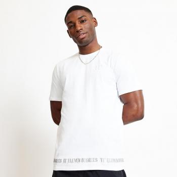 White 3D Embroidery Hem T-Shirt