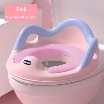 Siège de toilette pour bébé, poignées souples, Haute Collection, antidérapant et protection contre les éclaboussures